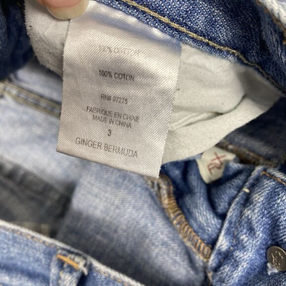 Fox Racing Bermuda Jean Shorts Sz 3 /small Blue Medium Wash Y2K Beach - Picture 6 of 7